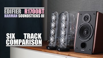 Harman Kardon SoundSticks III vs Edifier R1700BT  ||  6-Track Comparison
