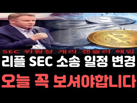 리플전망 리플 SEC 재판 소송일정에 변수가 생겼다 조금 더 앞당겨진 재판 일정 오늘 영상은 꼭 보셔야합니다 리플전망 리플호재 리플급등 리플코인 리플소송 리플시세 