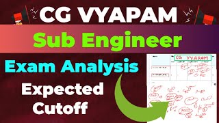 CG Vypam Sub-Engineer 2025 🎯 Exam Analysis 🔴 Expected Cutoff ✅ Civil Engg.
