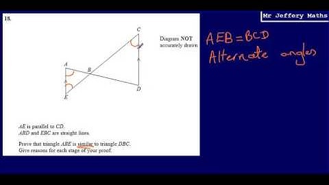 18. Similar Triangles Proof (GCSE Maths - Edexcel Practice Tests Set 3 - 1H)