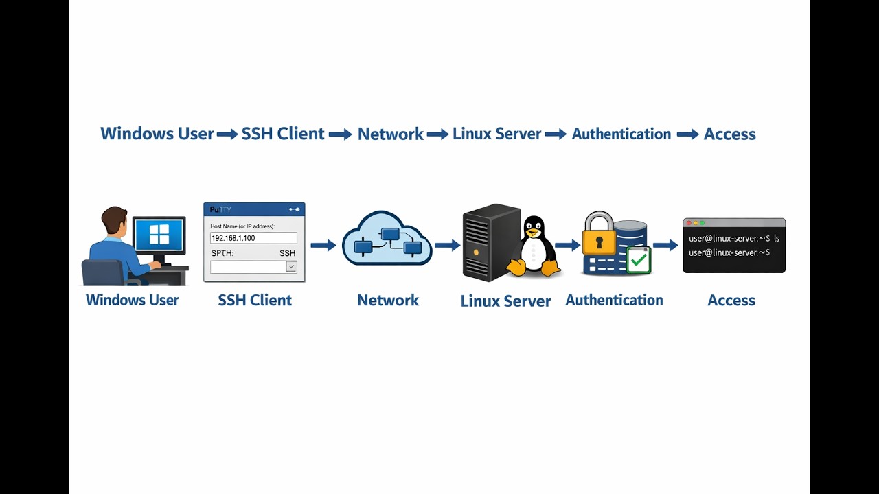 How Windows User Login to Linux Server SSH Complete Guide - YouTube
