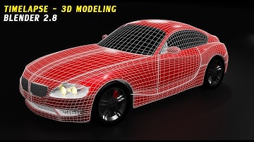 BMW Z4M Car Modeling Timelapse - Blender 2.8