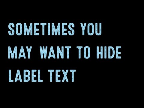 Coding for Beginners: How and When to Hide Your Label Text