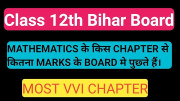 12th Math Syllabus Bihar Board 2022 ! 12th Math Syllabus ! 12th Math Syllabus Bihar Board 2021 !