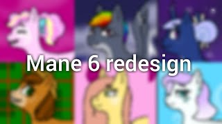 Mane 6 redesign - mlp speedpaint