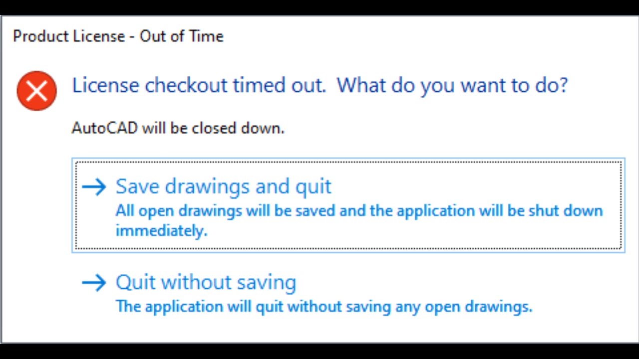Fix “License checkout timed out. What do you want to do“