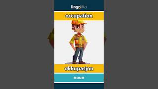 🇬🇧🇳🇴 occupation - okkupasjon : vocabulary builder : learn English : la oss lære engelsk