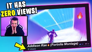 REACTING To Fortnite Montages With 0 VIEWS!