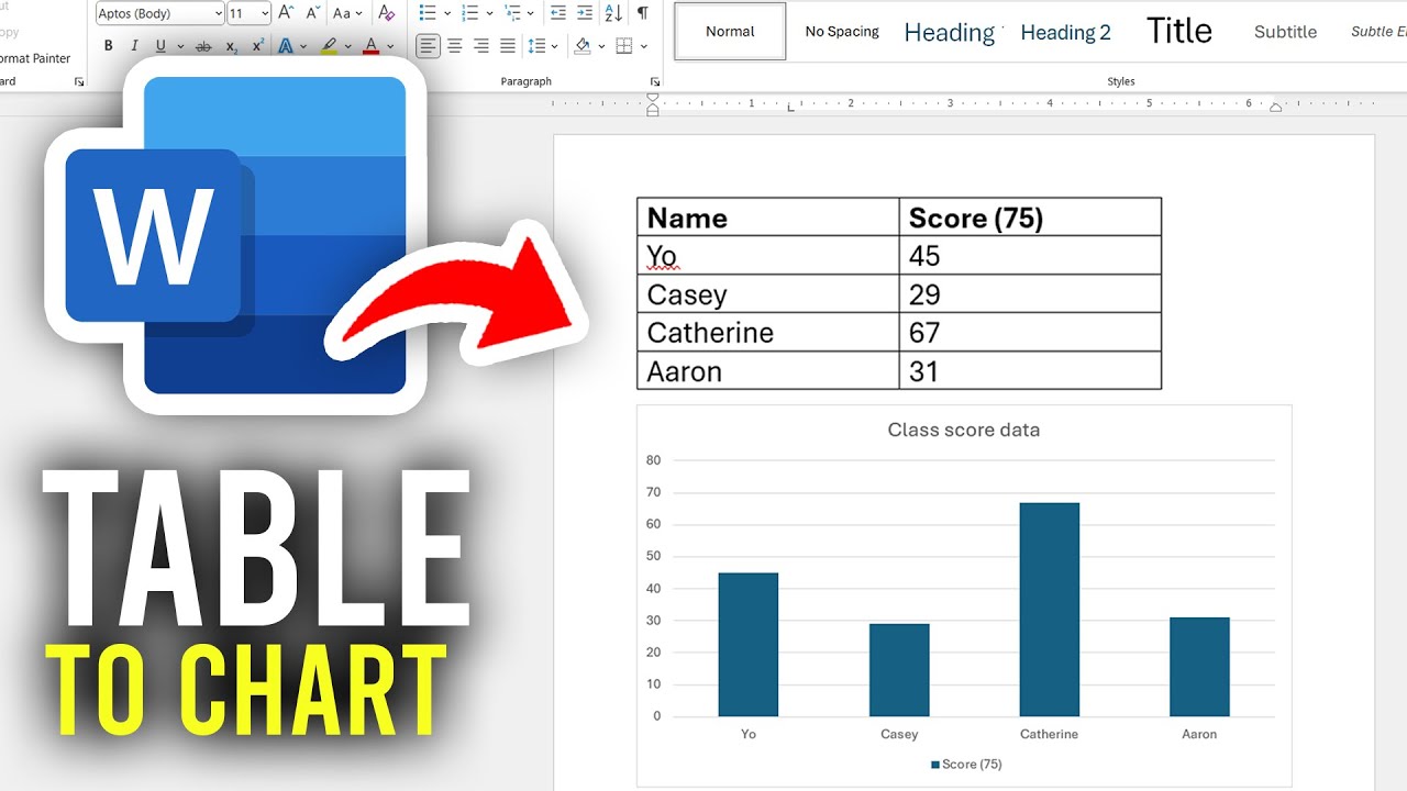 How To Convert Table Into Chart In Word - Full Guide - YouTube