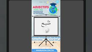 33/72 Les adjectifs (Arabe-Français) تعلم الكلمات الرائجة في الفرنسية بالعربية