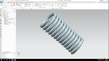How to design of helical spring in NX (1080p)