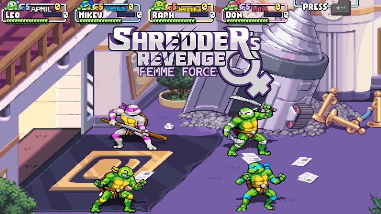 🐢 Femme Force TMNT 87 Shredder's Revenge Mod - All Female Turtles Mod