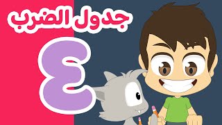 جدول ٤ | تعلم جدول الضرب بطريقة سهلة وممتعة للاطفال - تعلم جدول الضرب مع زكريا screenshot 1