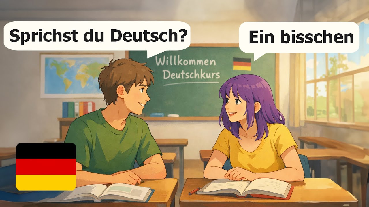 Начните изучать немецкий язык с простых диалогов (уровень A1-A2) 10 ежедневных немецких разговоров