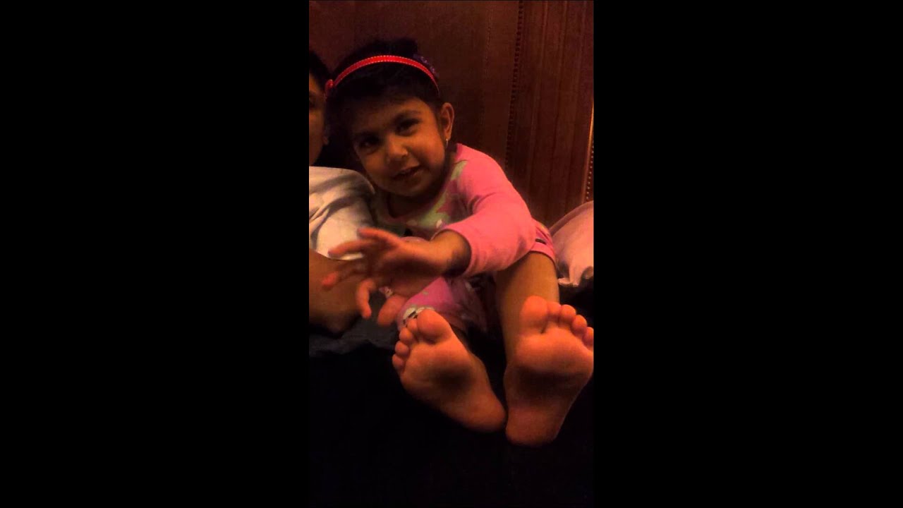 Anya Counting Toes 3yr old