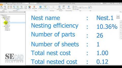 SEG and Autodesk inventor nesting tool