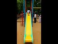 Karthik enjoying the slide