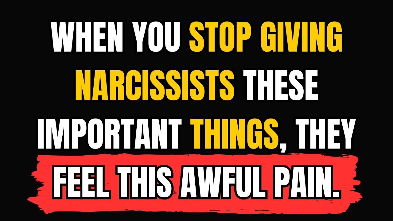 When you stop giving narcissists these important things, they feel this ...