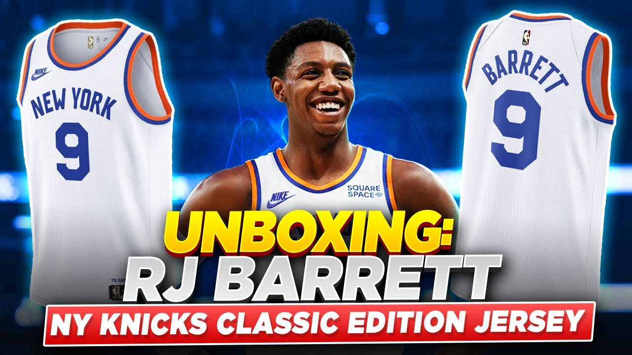 R.J. Barrett White New York Knicks Autographed Nike Year 0