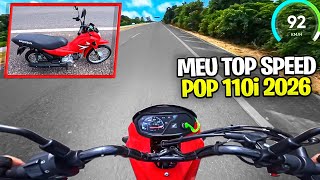 Meu Top Speed Nova Honda Pop 110I 2026