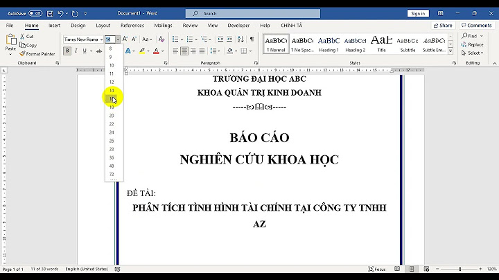 Hướng dẫn làm bìa tiểu luận trong word