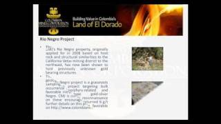 Colombian Mines - Mineral Exploration, Gold, Copper, Silver Mining