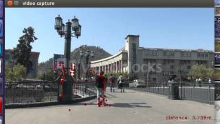 Real-time pedestrian Detection and Distance Estimation. Sample video.