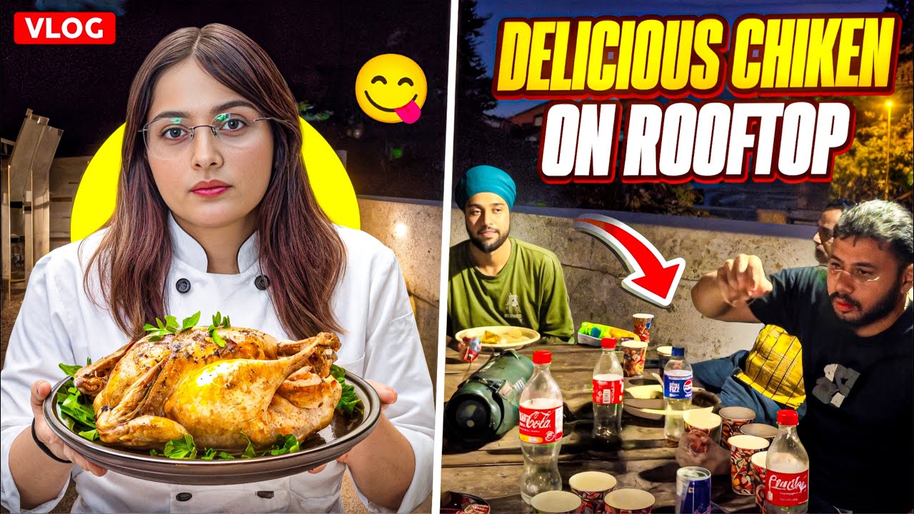Delicious chicken on rooftop |  wall paint karne ke bad | part-2 