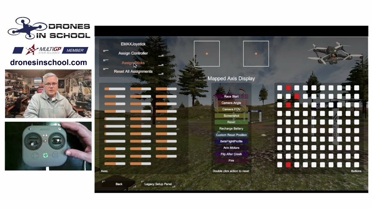 Emax E8 Controller Setup in VelociDrone