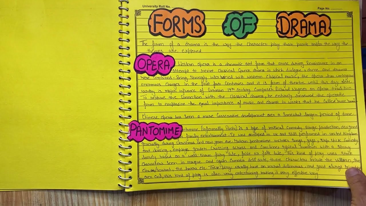 DRAMA and ART in Education B.Ed. Practical File || PDF ||