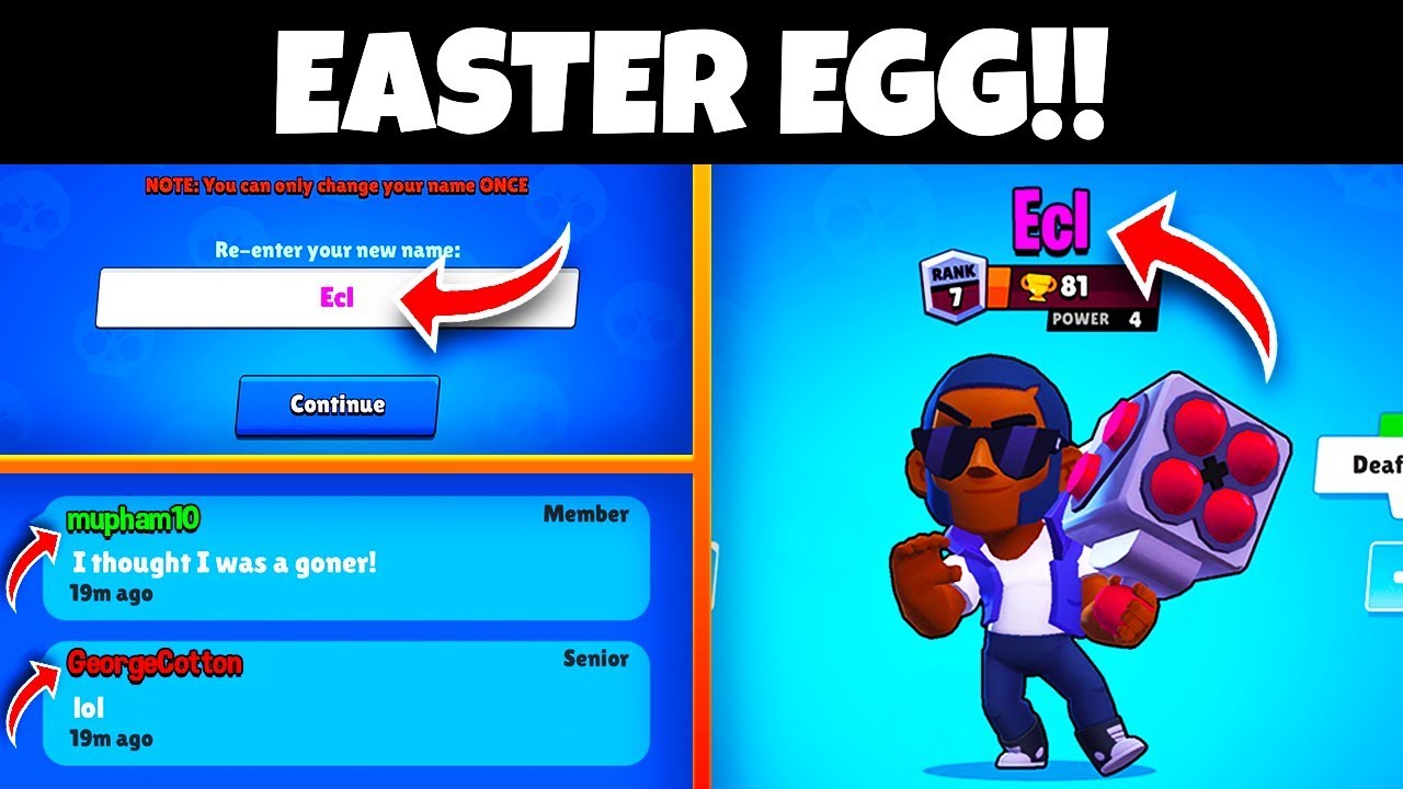 New Colored Name Easy Tutorial In Brawl Stars Secret Brawl Stars Easter Egg Youtube - brawl stars changing colour of nama