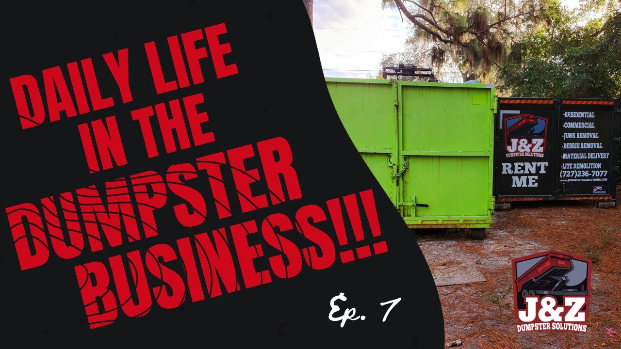 Daily life in the DUMPSTER business. Late start! Hurry let's swap out & go!!