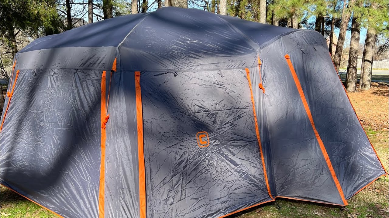 Core 10 Person Straight Wall Tent (Full Rainfly) 