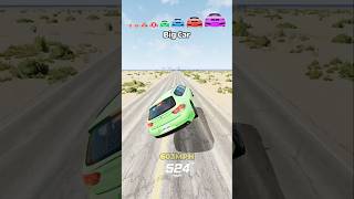 Big And Small Cars vs 603 MPH Instant Acceleration Test | BeamNG.drive #shorts
