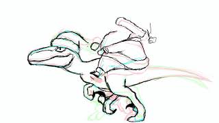ANIMATING a Dinosaur Using PROCREATE - Frame by Frame