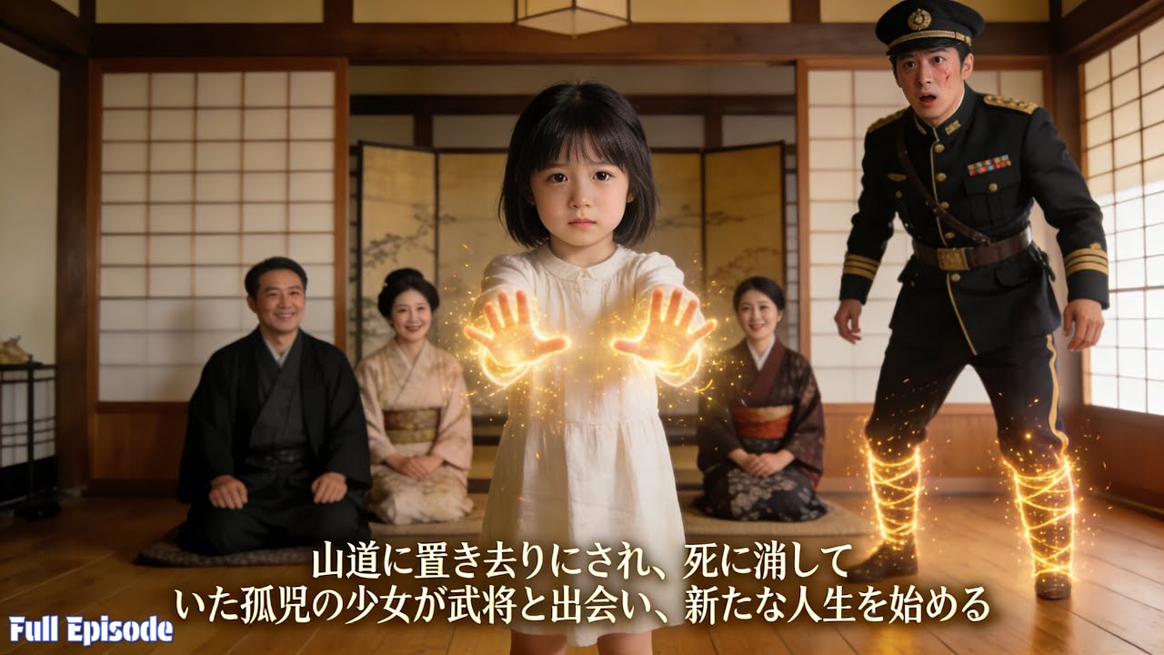 山道に置き去りにされ、死に瀕していた孤児の少女が武将と出会い、新たな人生を始める。