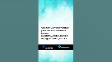 #shorts How to configure the credential store in OGG 12c ?