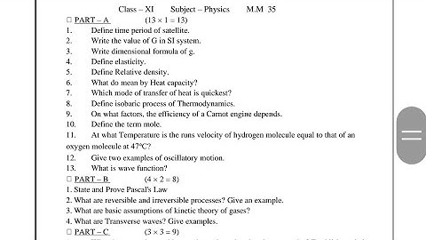 PSEB March Exams Term 2 (2022) Physics Class 11 | Paper Solution | Scholar Tutorial