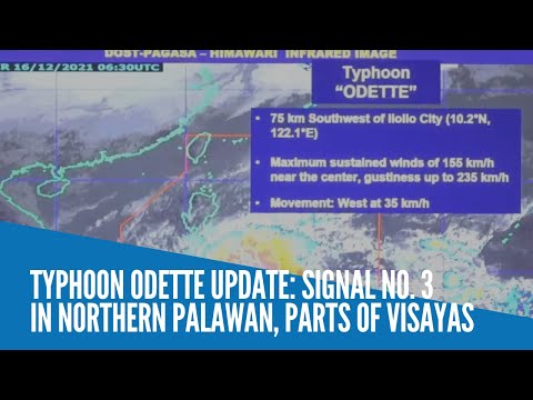 Typhoon Odette update: Signal No. 3 in northern Palawan, parts of Visayas