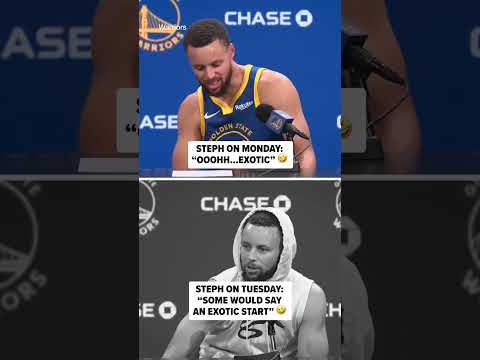 This back and forth between Steph Curry and this reporter 🤣 #shorts