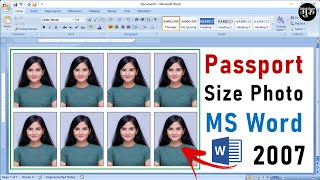 How to make passport size photo in Microsoft word 2007 | Passport size photo kaise banaye (हिंदी) screenshot 4