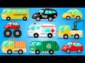 Street vehicles  cars and trucks  learning for children  preschoolers