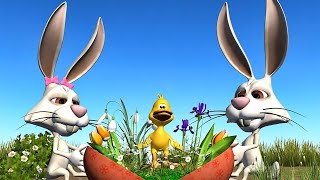 Happy Easter! Funny Bunnies and Easter Egg Surprise