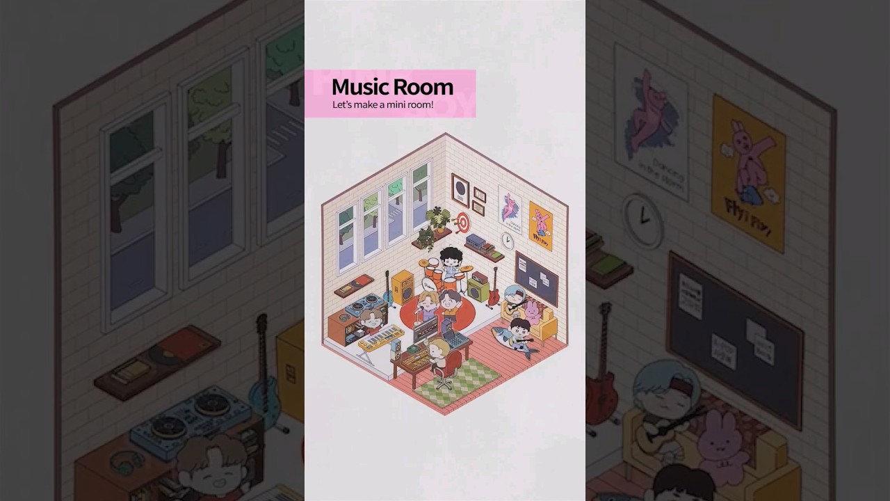 아이돌과 함께 미니 뮤직룸 꾸미기 💜