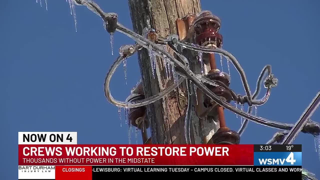 Thousands without power across Tennessee following winter storm - YouTube