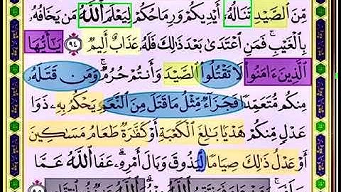 باقي صفحة 123 من سورة المائدة الايات من 94-95 مكررة بصوت الشيخ محمود الحصري