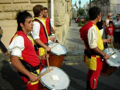 tamburi a Militello val Catania 1/3 Festa Santissimo Salvatore