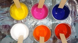 pouring acrylic step paint fluid materials preparation painting