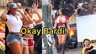 Cardi B Shooting Ah Ha Music Video In Brooklyn