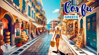 Corfu, Greece  A Greek Paradise With Italian Charm  4K 60fps HDR Walking Tour